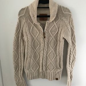 TNA Lambswool Zip-Up Sweater